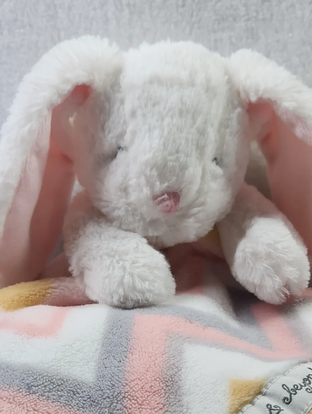 BLANKETS & BEYOND Pink Girls Bunny Lovey Blanket